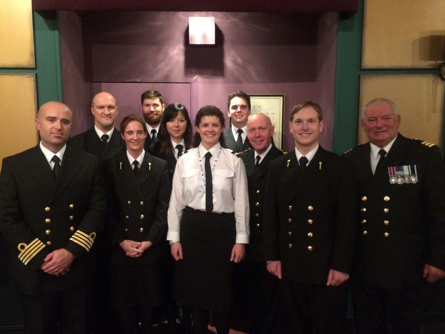 Warsash cadets and seafarers at the festival remembrance