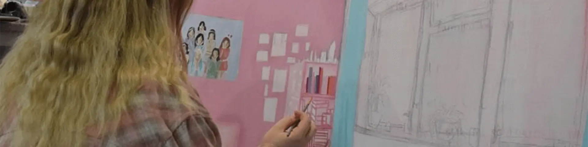 Fine Art student painting.