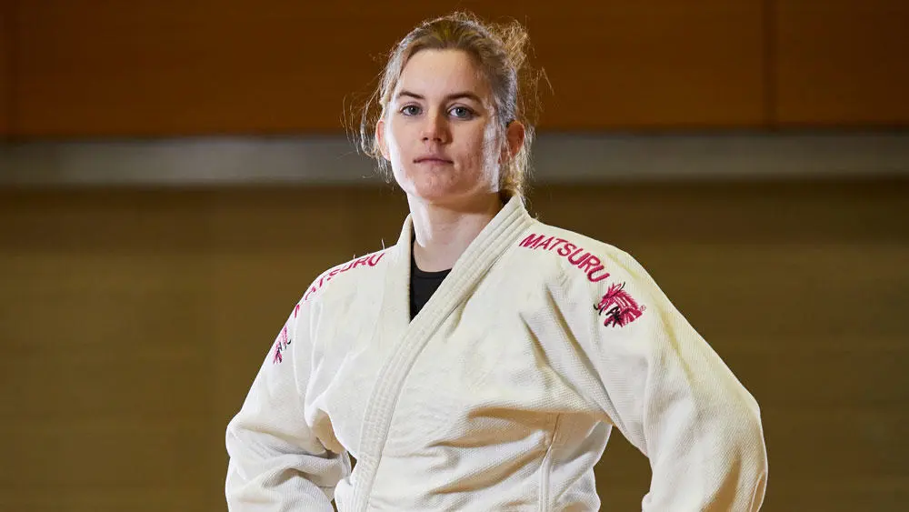 Gemma Mill in her judo outfit