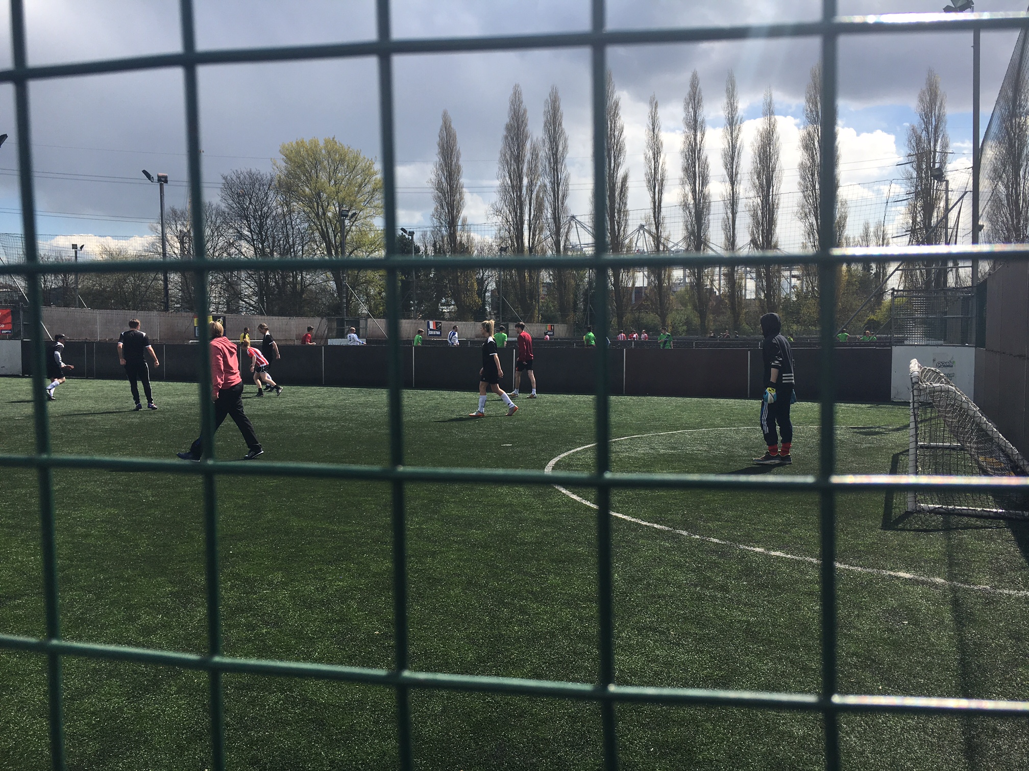 Teams playing football