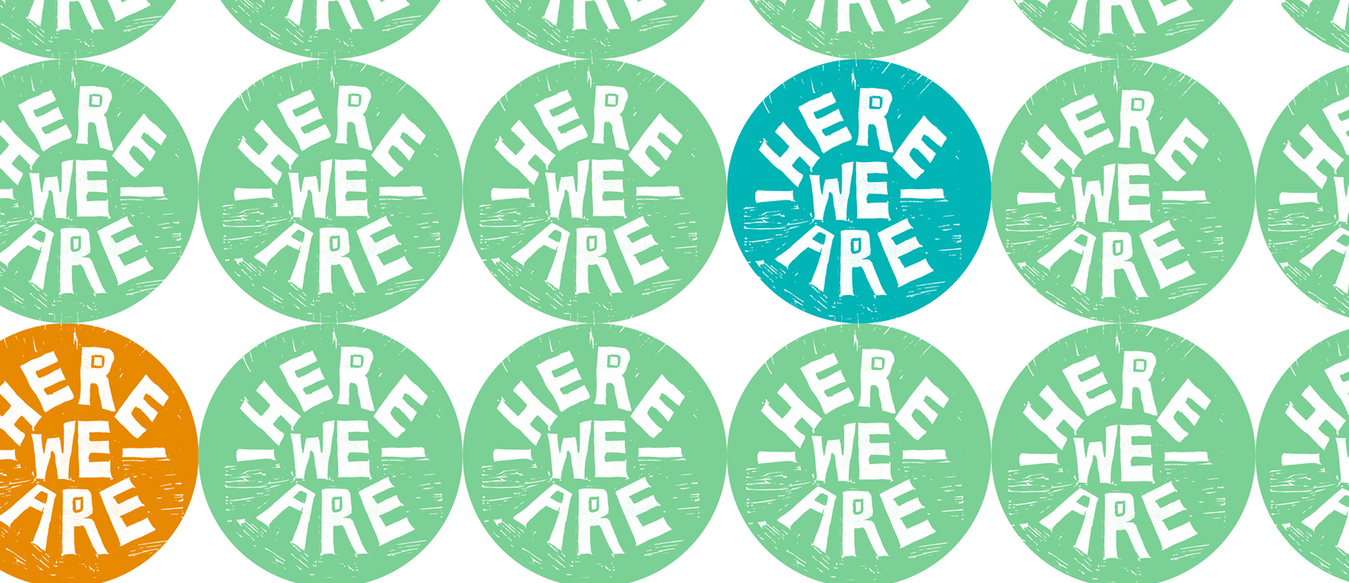 Here we are banner
