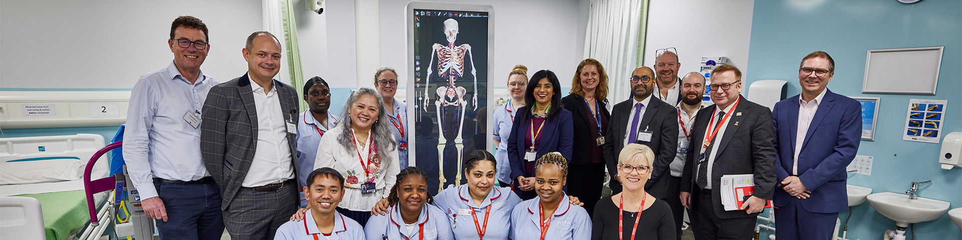 Nursing students, staff and stakeholders in Solent's Human Health Lab