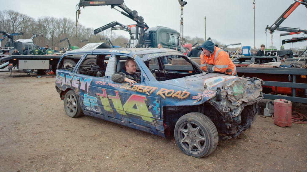 Banger racing car damage