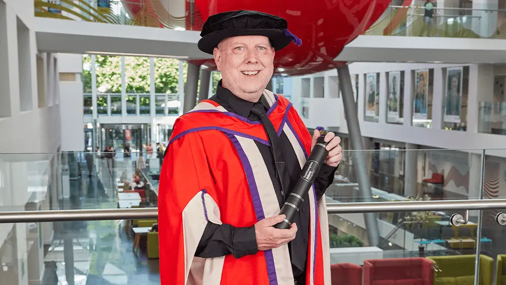 Dr John Flackett in The Spark at Solent University.