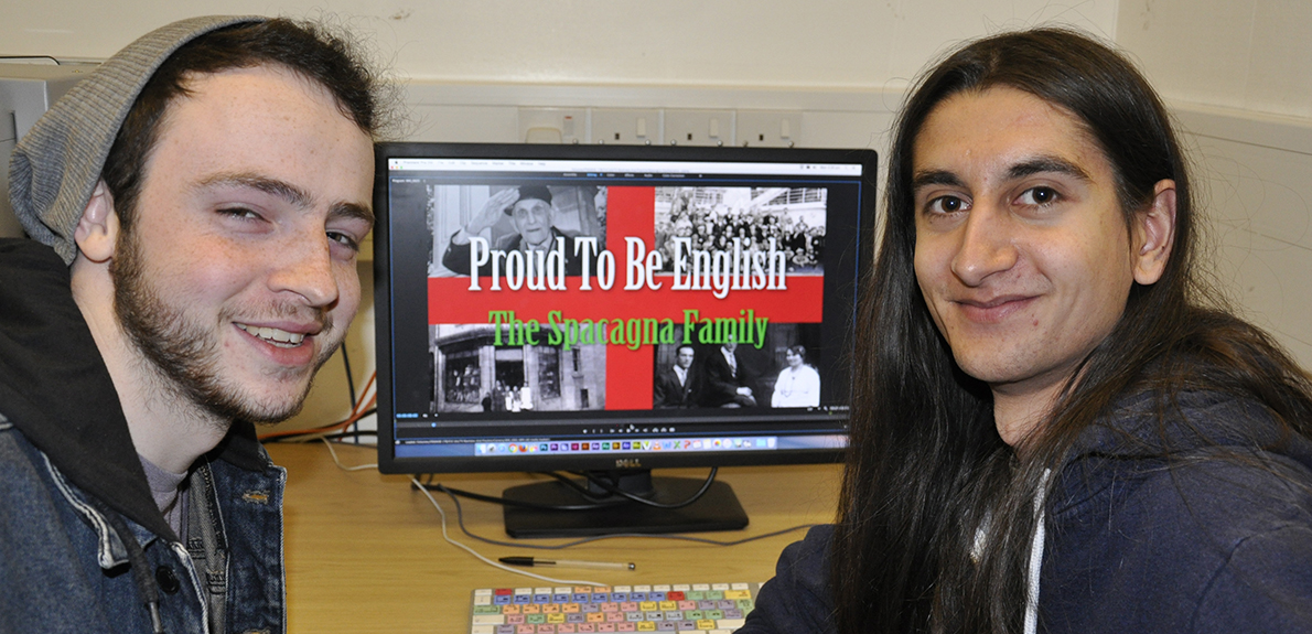 Students in the editing suite