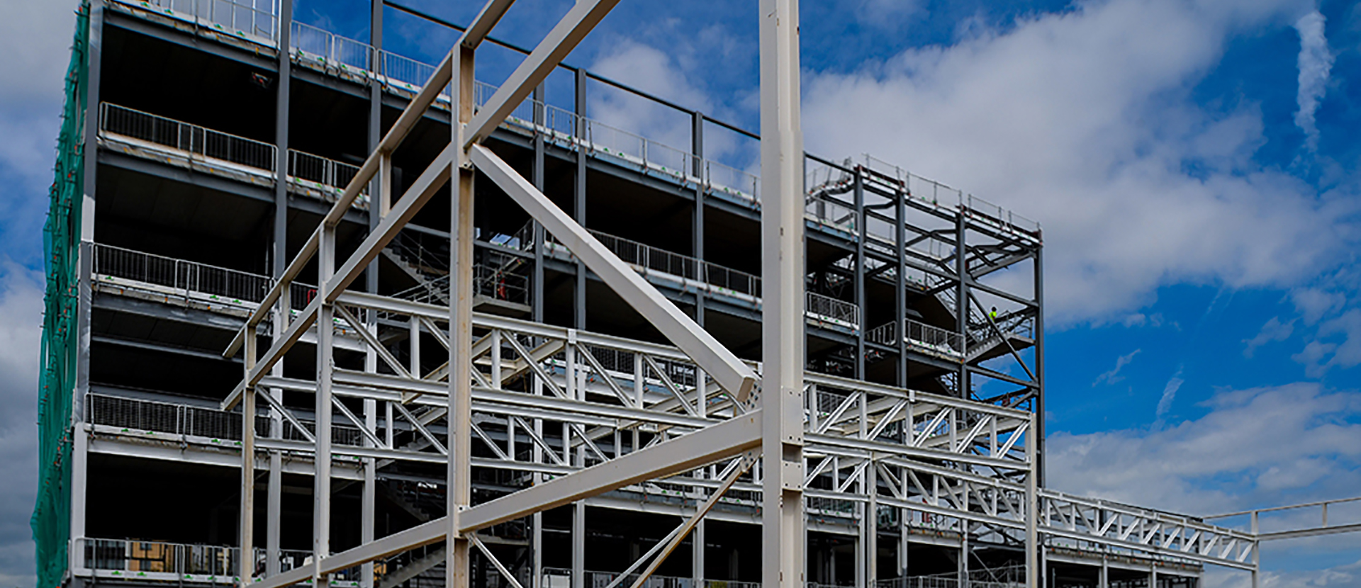 Picture of Solent University's new sports building in the early build stages