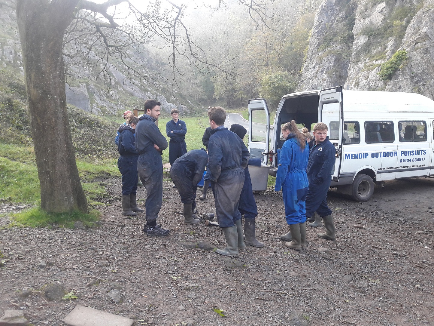 Adventure and outdoor management students at Mendip outdoor pursuits