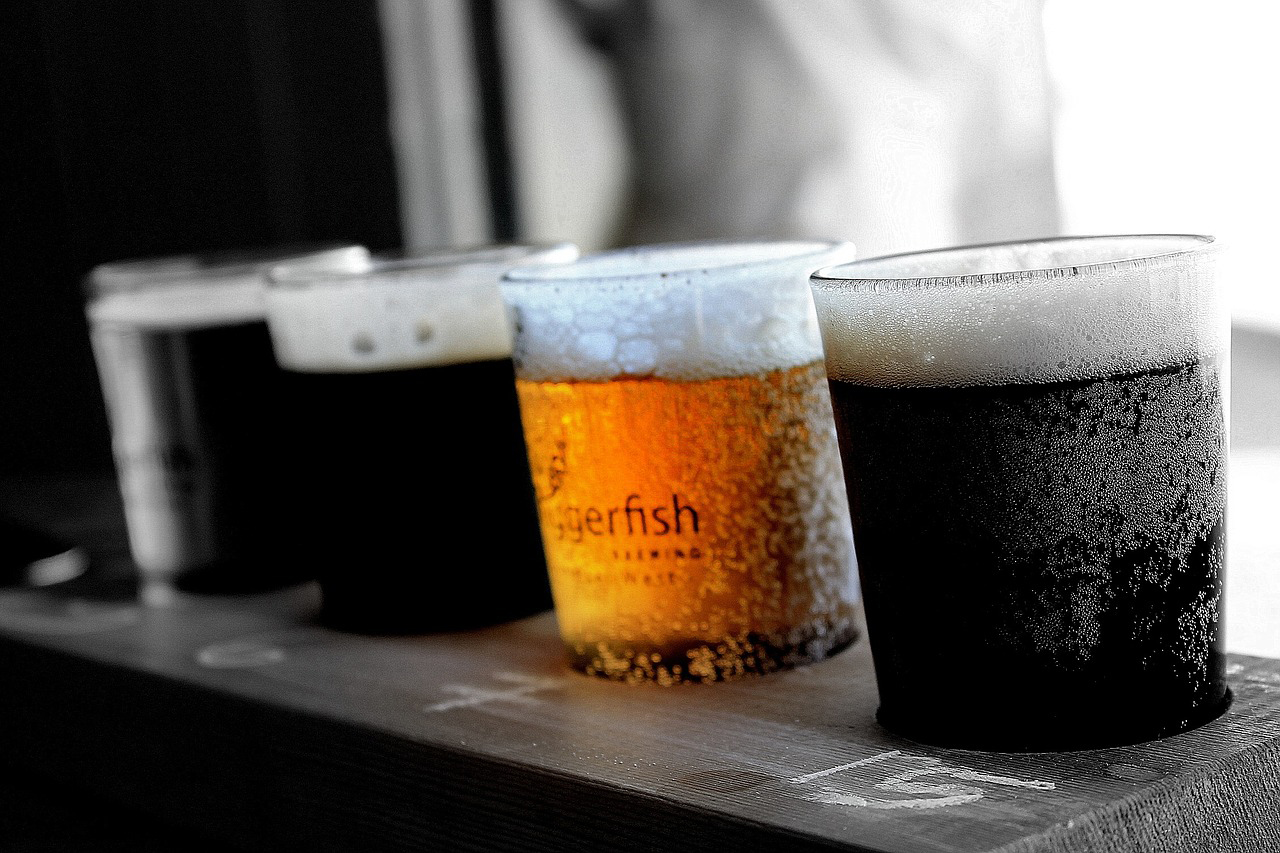 Glasses of beer
