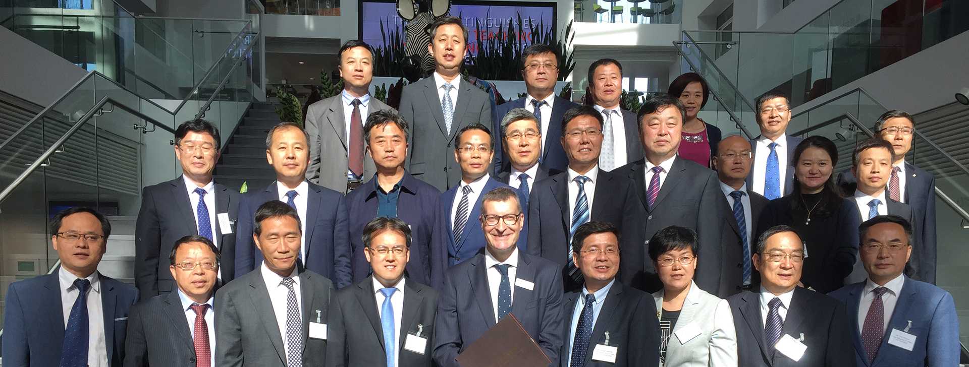 The visiting delegates from the National Academy of Education Administrators