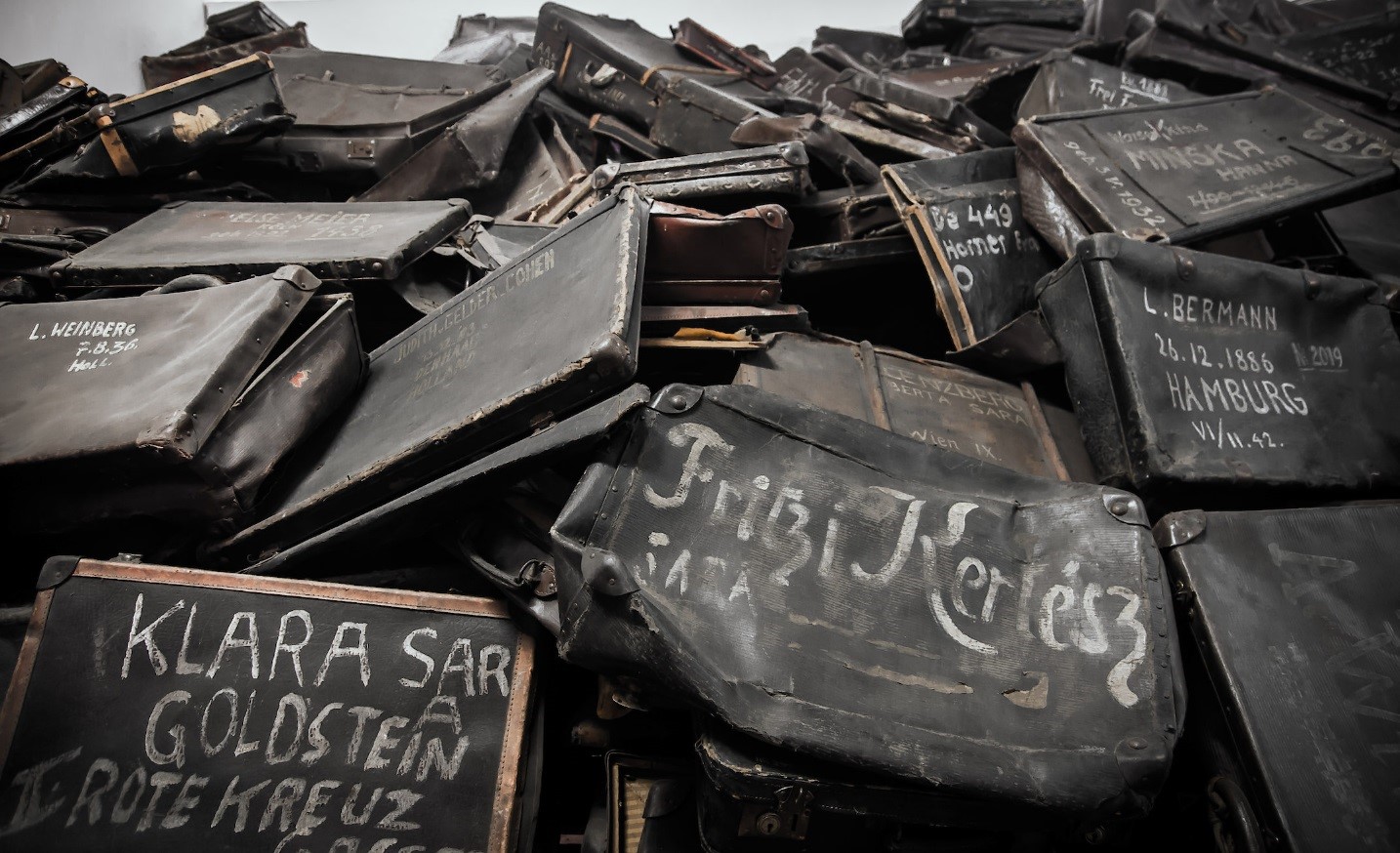 names on boxes for Holocaust Memorial Day