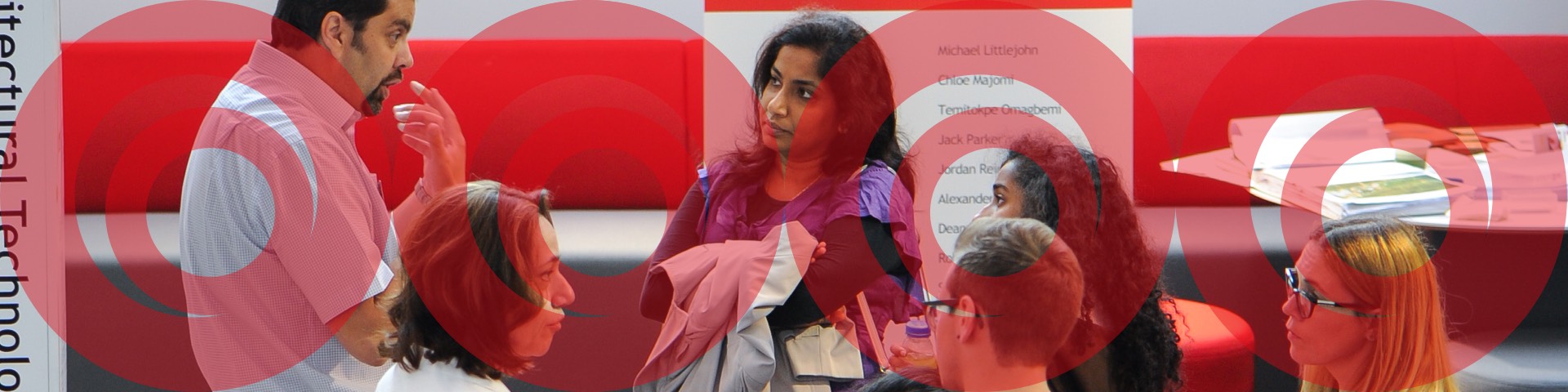People networking at an event