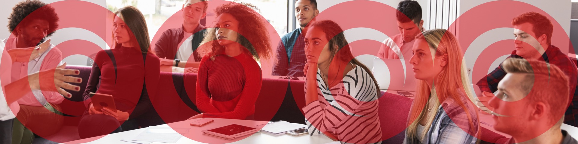 A group of Solent students in a tutorial