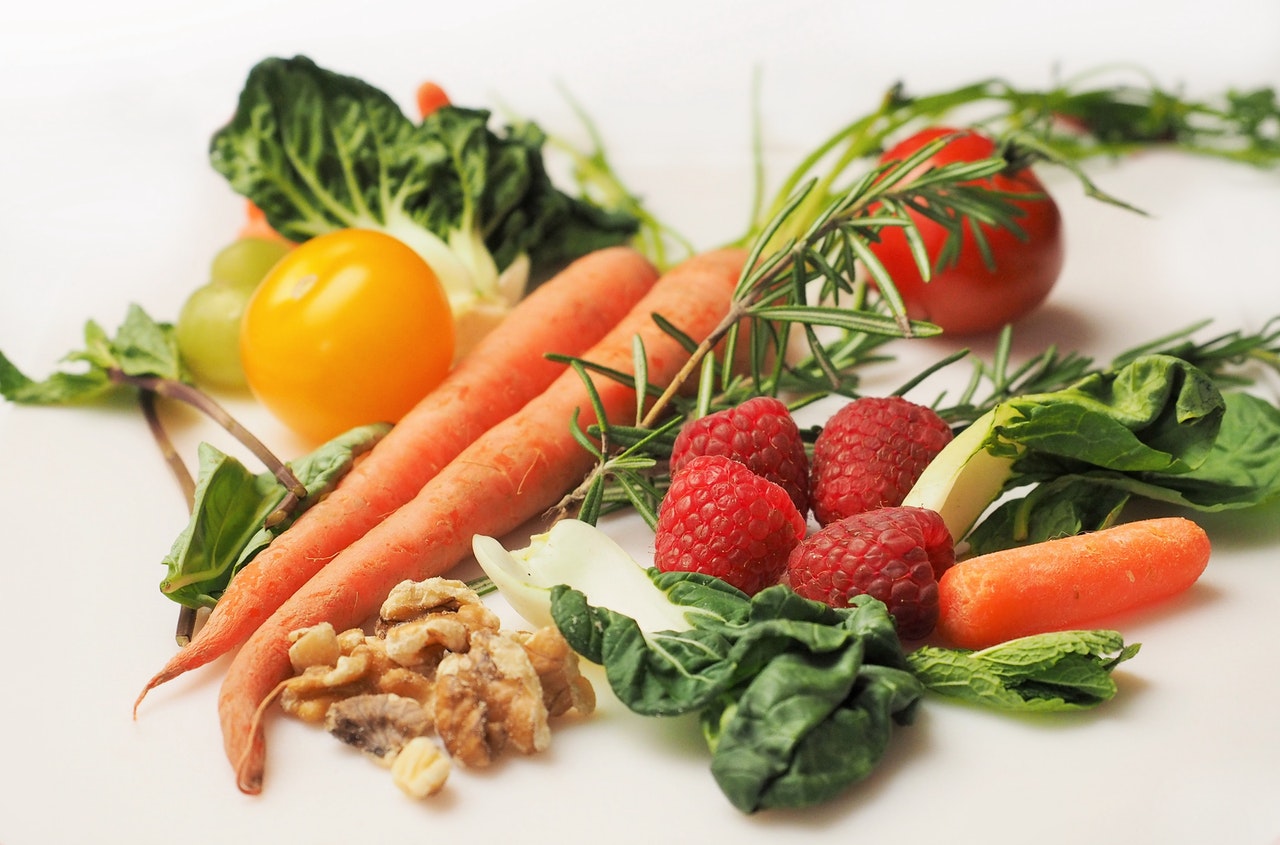 Some fruits, vegetables and nuts