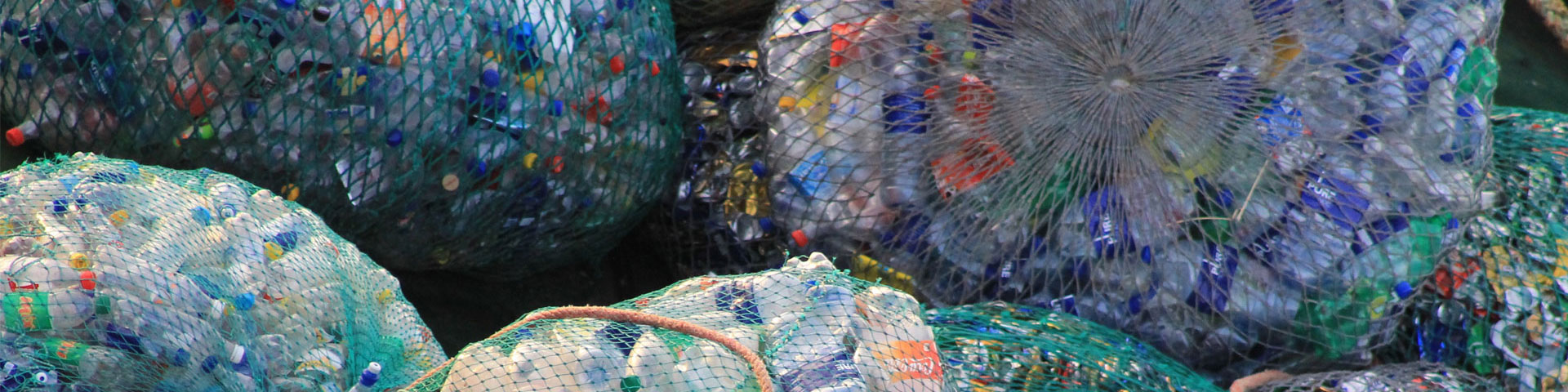 Plastic waste in sacks