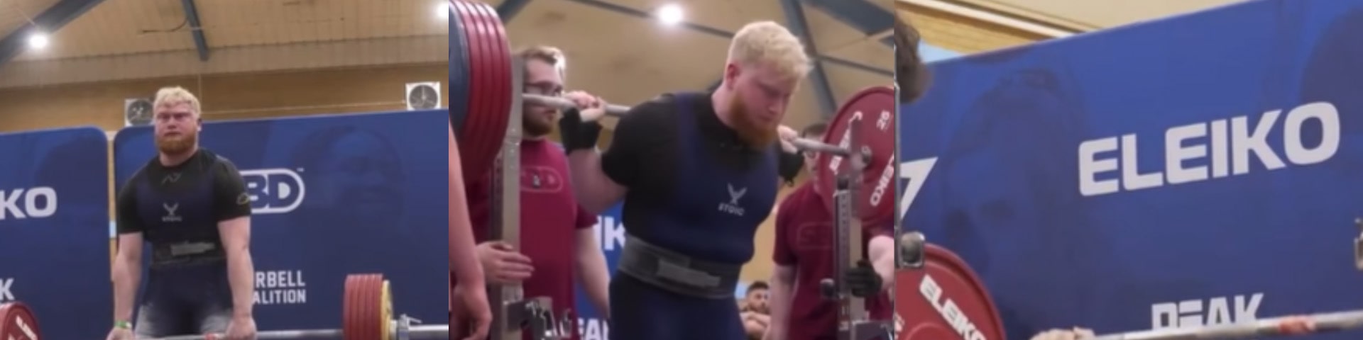 A Solent student powerlifting.