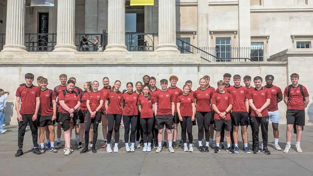 Students at the London Marathon