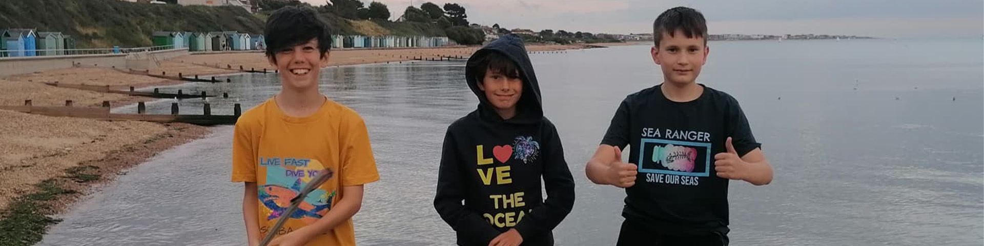 Picture shows Lee's son and two nephews in Sea Ranger clothing