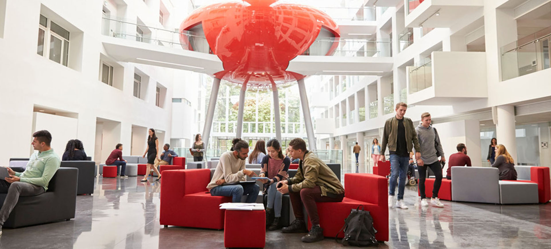 Students infront of the Pod