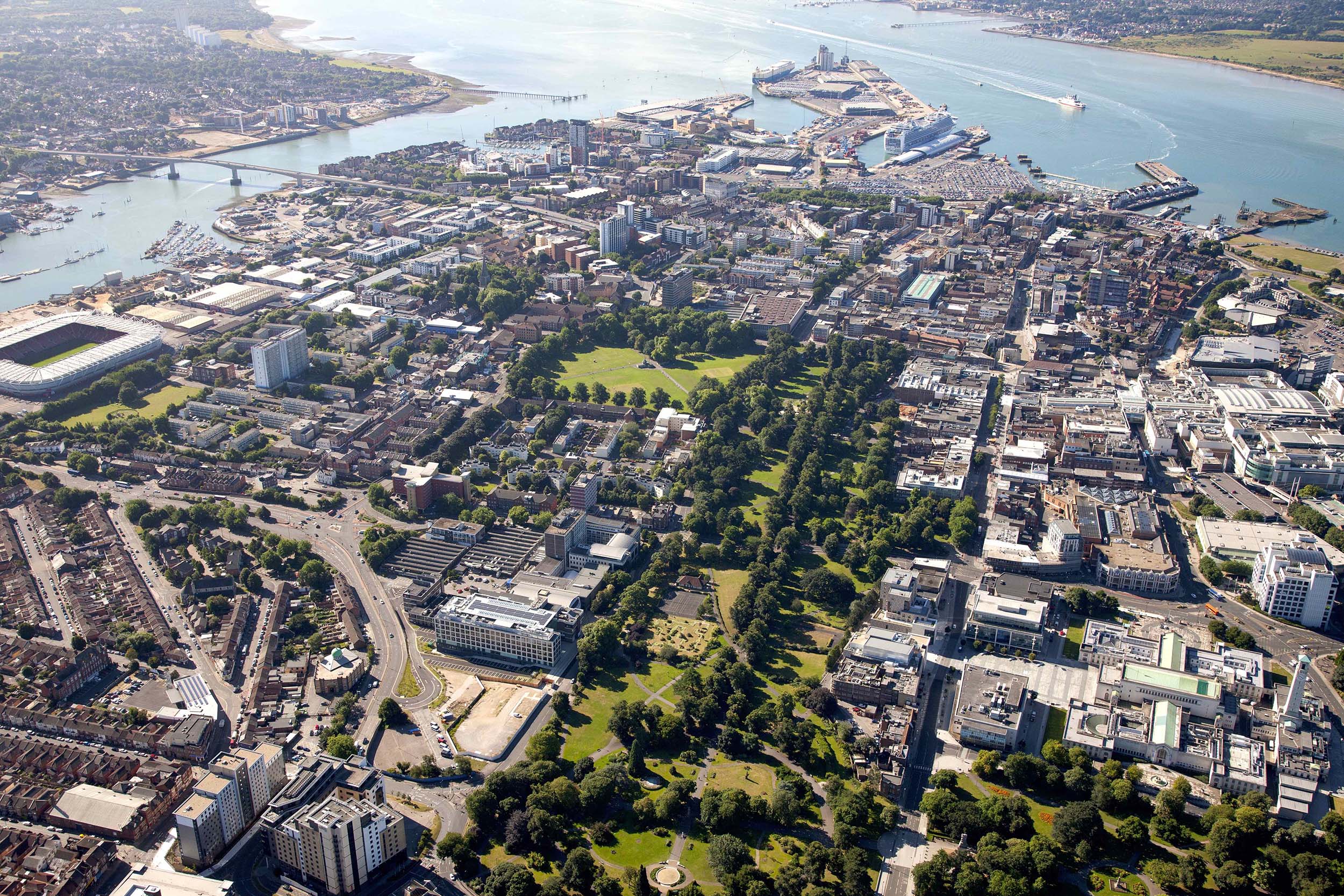 Aerial picture of Southampton