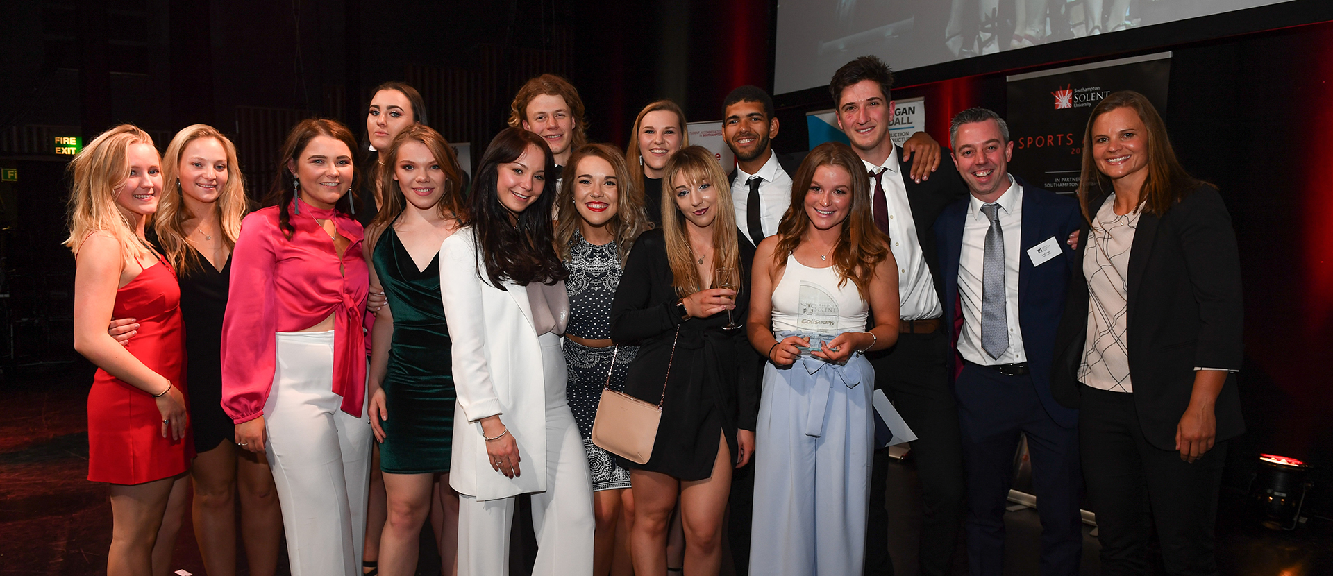 Solent sports students at the awards
