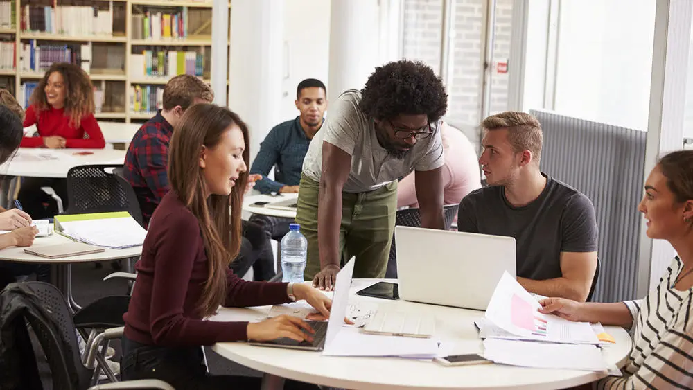students-working