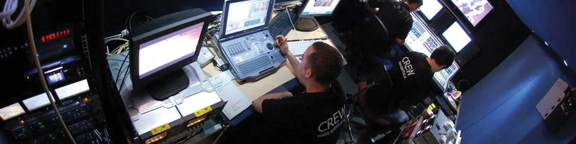 Picture from inside Solent's outside broadcast vehicle