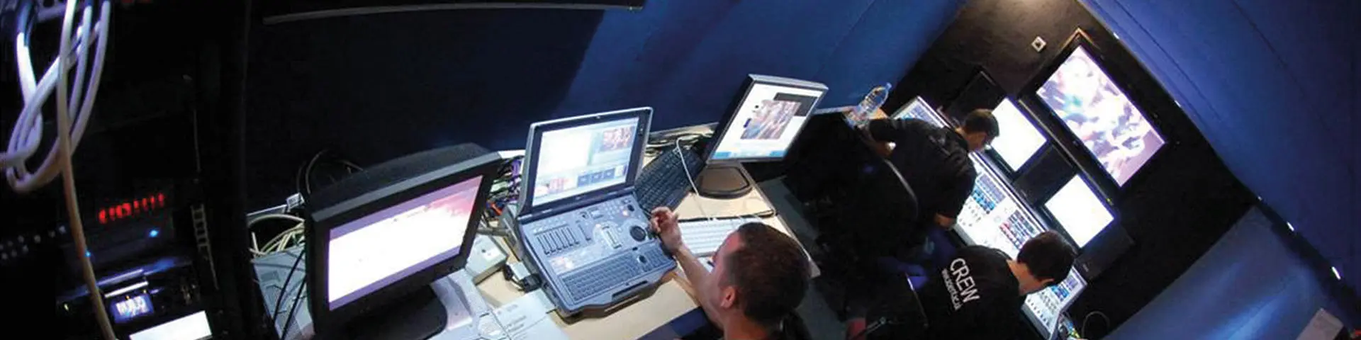 Picture from inside Solent's outside broadcast vehicle