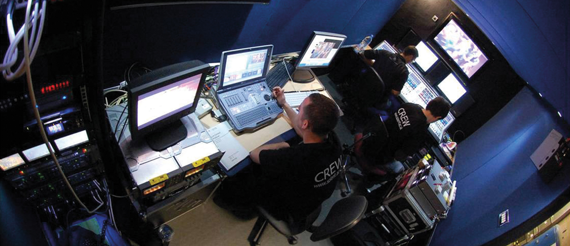 Picture from inside Solent's outside broadcast vehicle