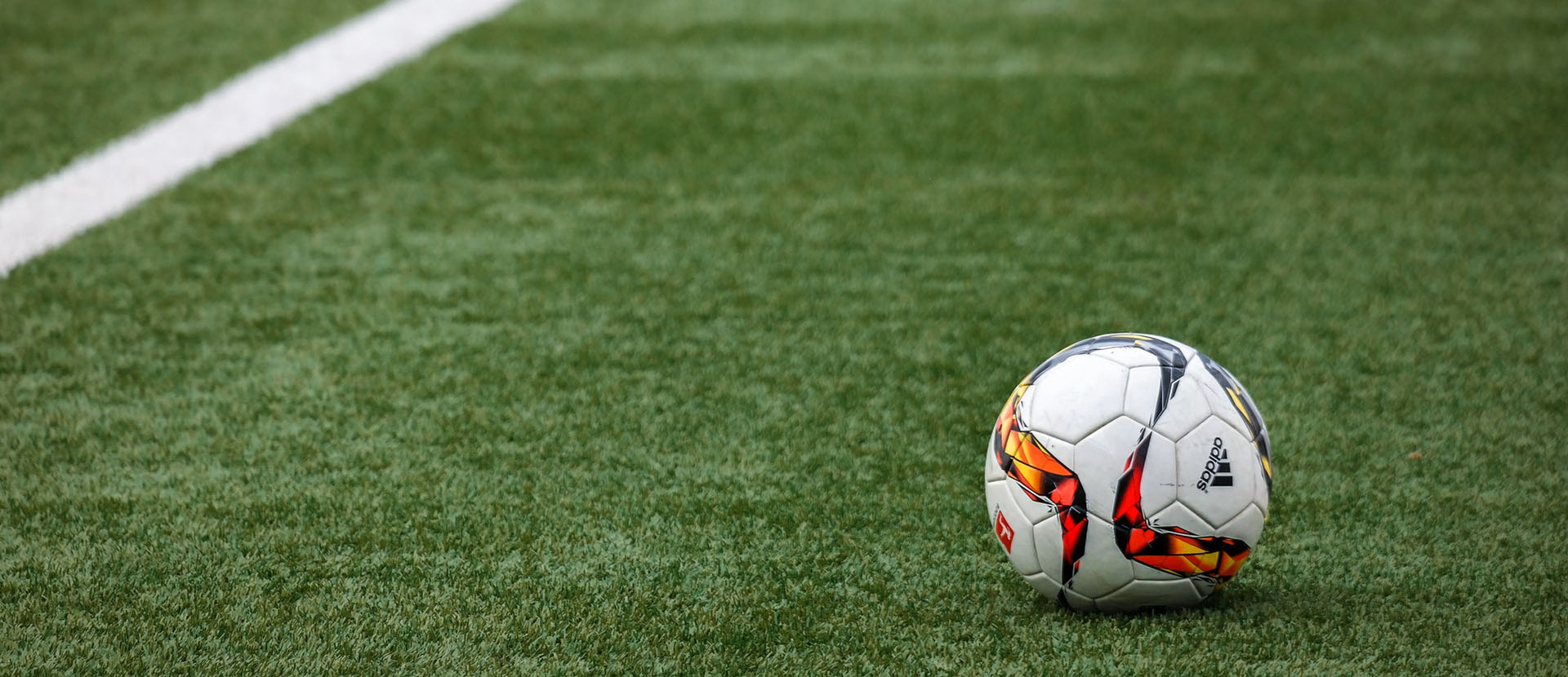 A football on a pitch