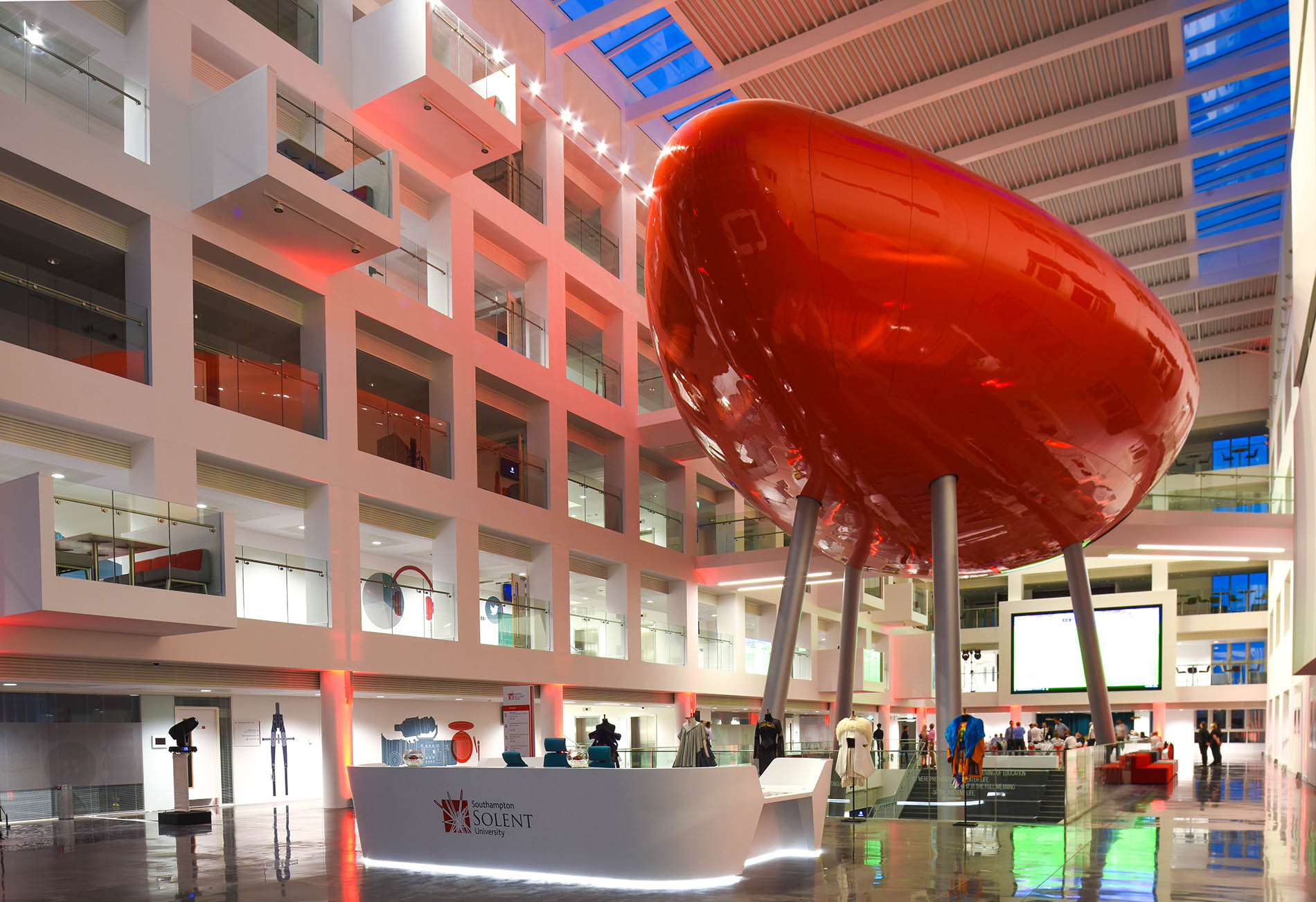 The Spark-atrium at night