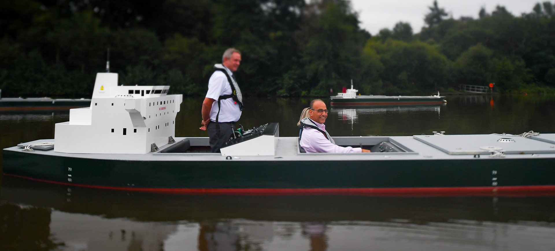 Theo Paphitis at the ship handeling centre