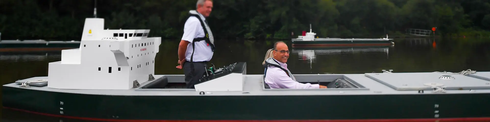 Theo Paphitis at the ship handeling centre