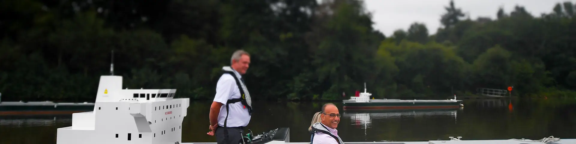 Theo Paphitis at the ship handeling centre