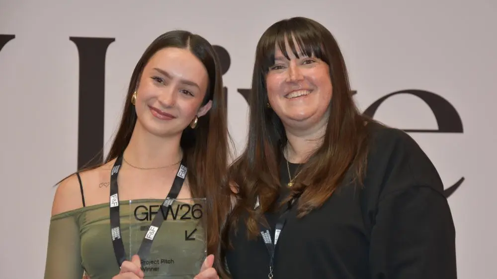 Tianey West award project pitch marketing with managing director for GFW Nicola Hitchens