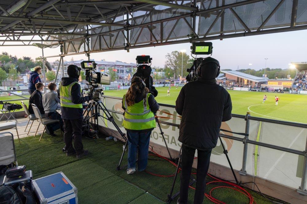 Solent students broadcast the match