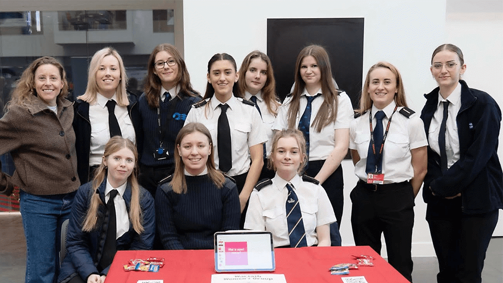 A group of Warsash Maritime Cadets together in The spark. 