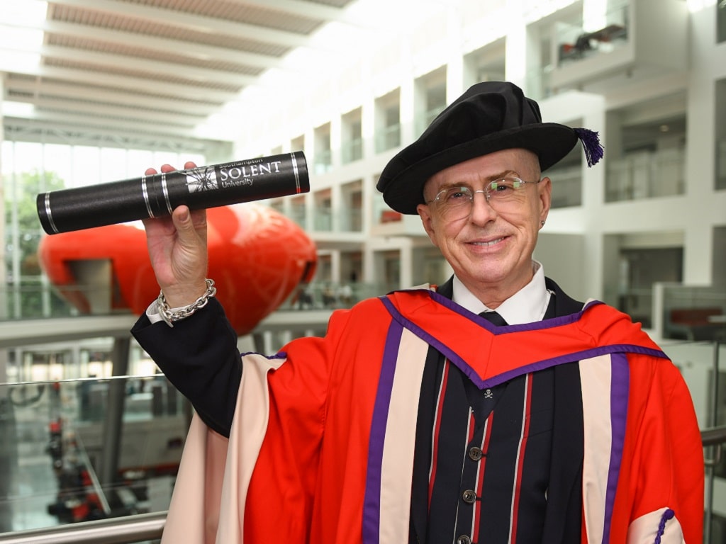 Holly Johnson with his degree in The Spark