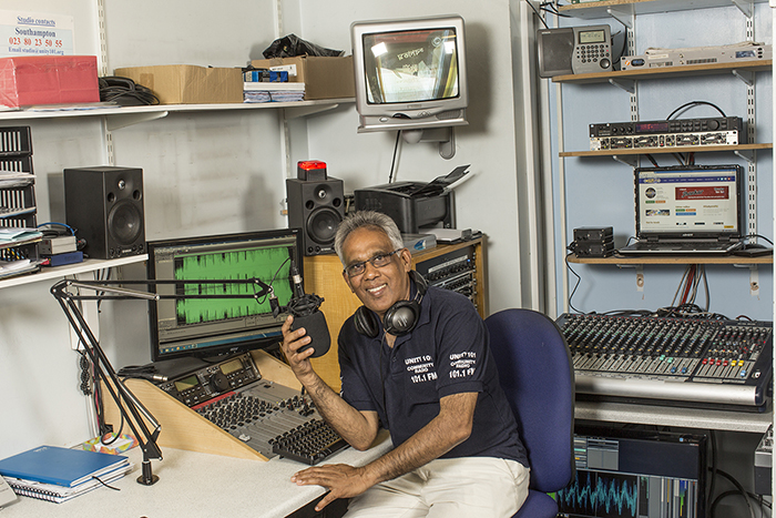 Ram ‘Kelly’ Kalyan in the radio studio