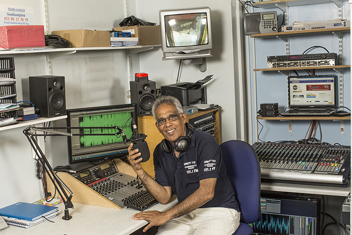 Ram ‘Kelly’ Kalyan in the radio studio