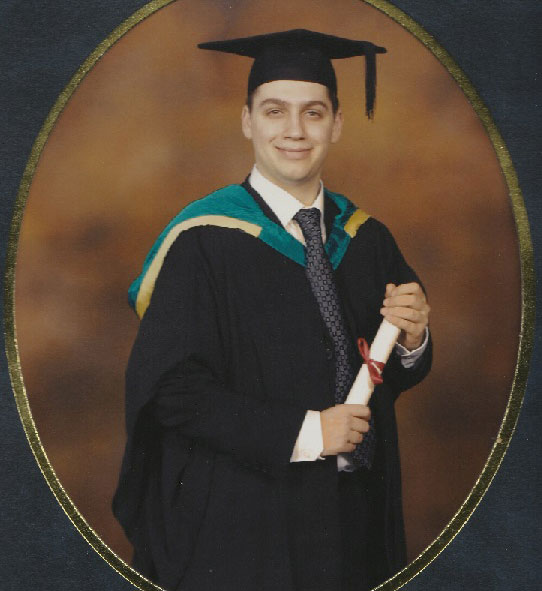 Solent alum, Morrison Ellis on his graduation day