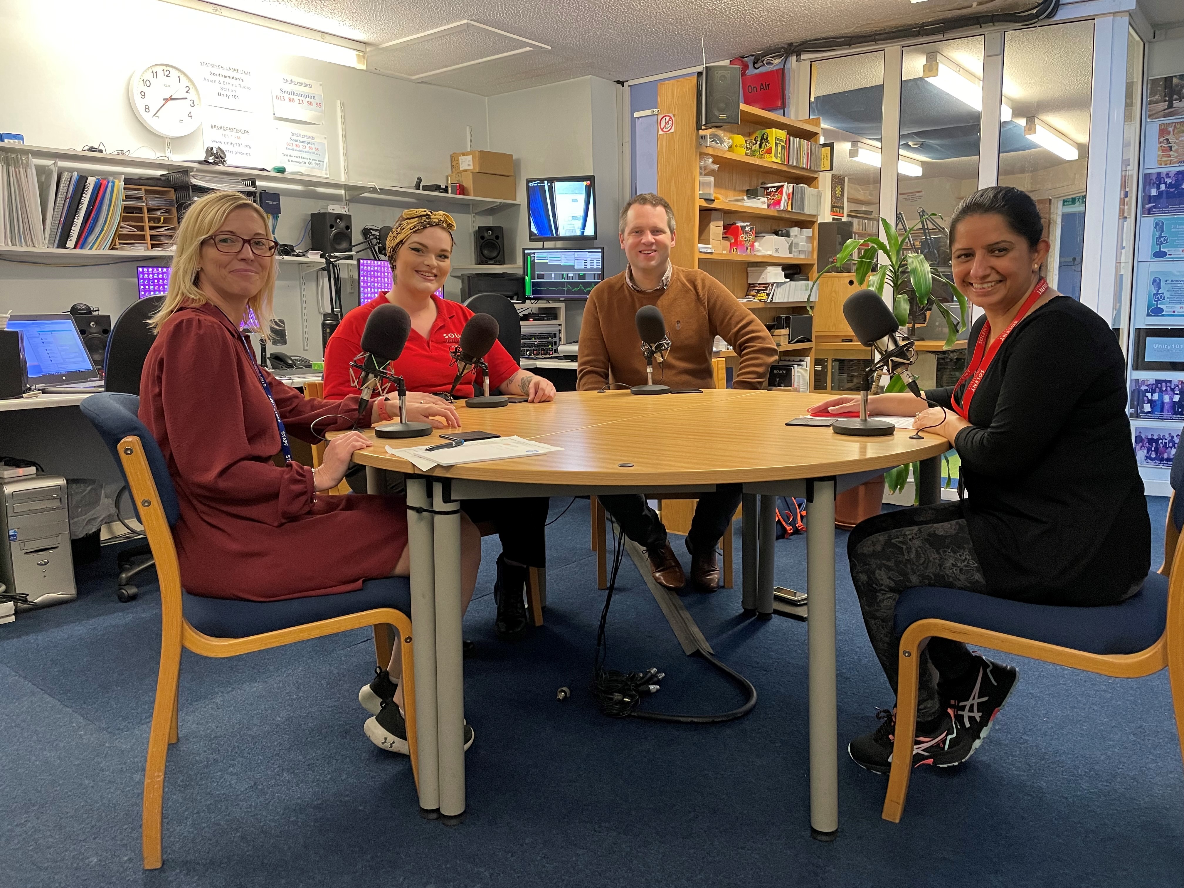 Solent University and Unity 101 collaborating on the topic ‘applying to university’.