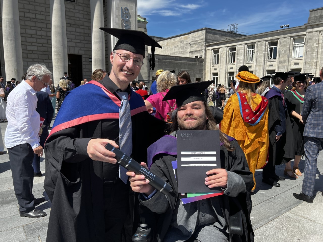 Peter Langton, Class of 2022 graduate at his graduation ceremony in July 2022