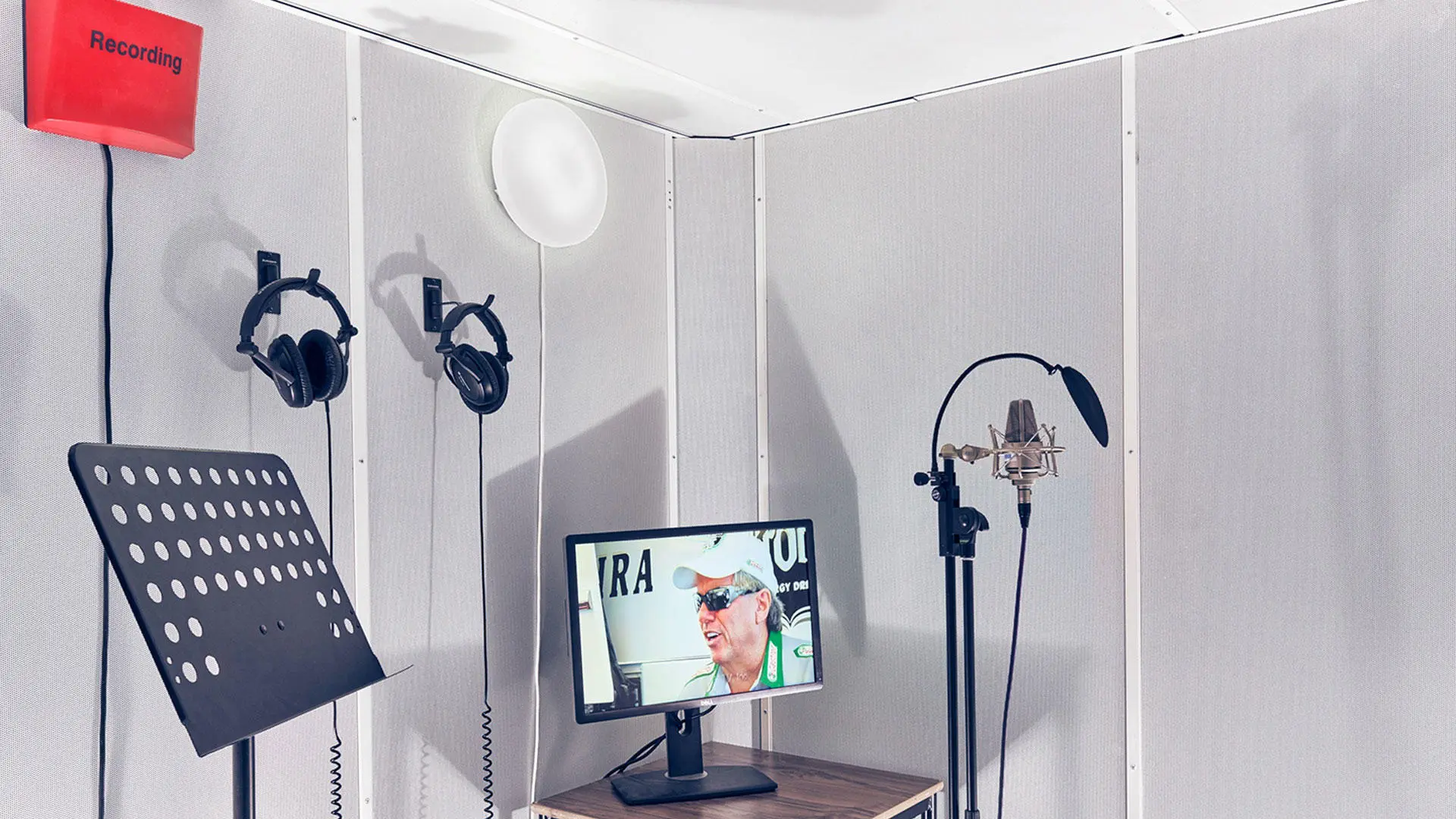 Equipment in the audio dubbing suite