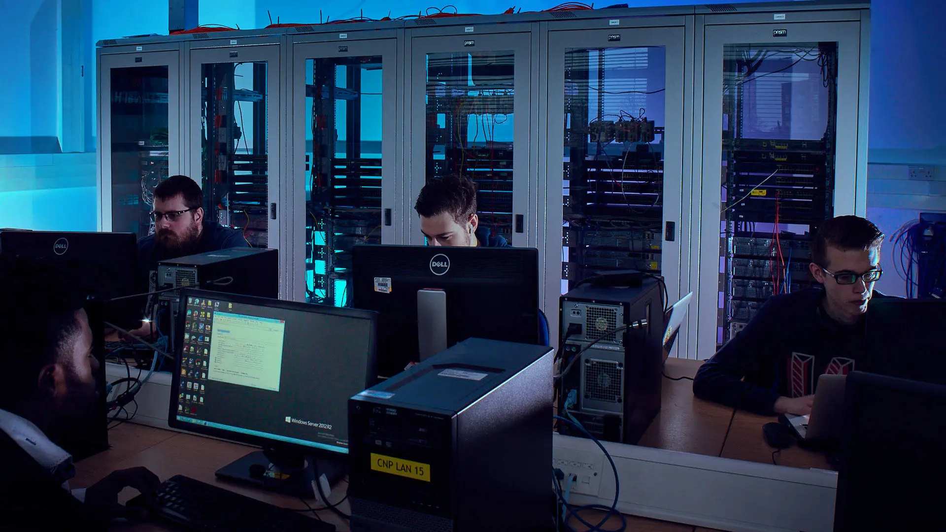 Students working in the computer lab