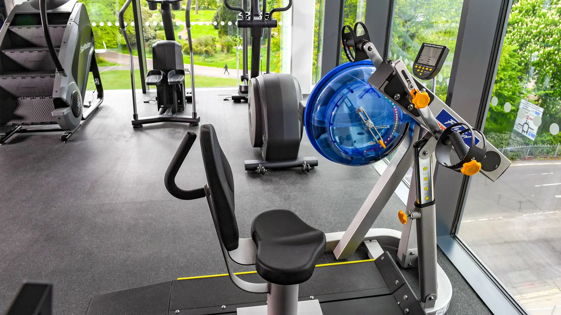 Cardio machines in teaching gym