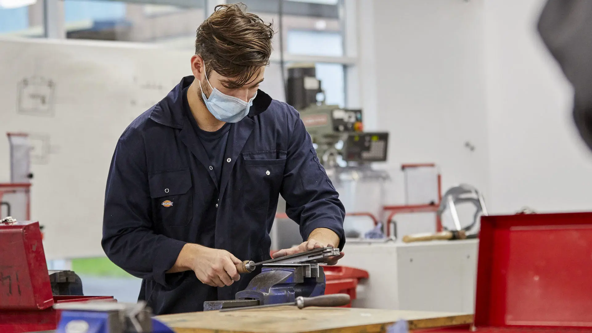 Engineer cadet in the marine engineering workshops