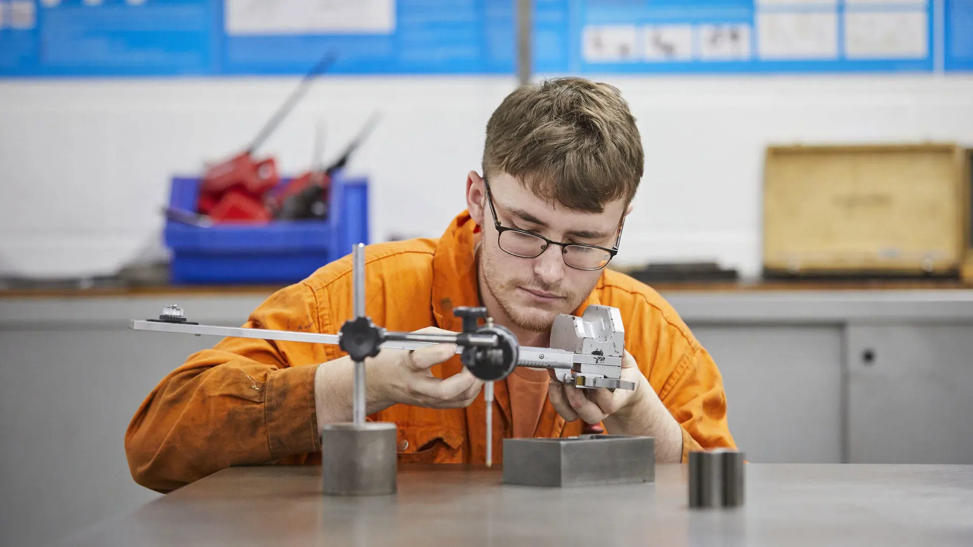 Engineer cadet in the marine engineering workshops