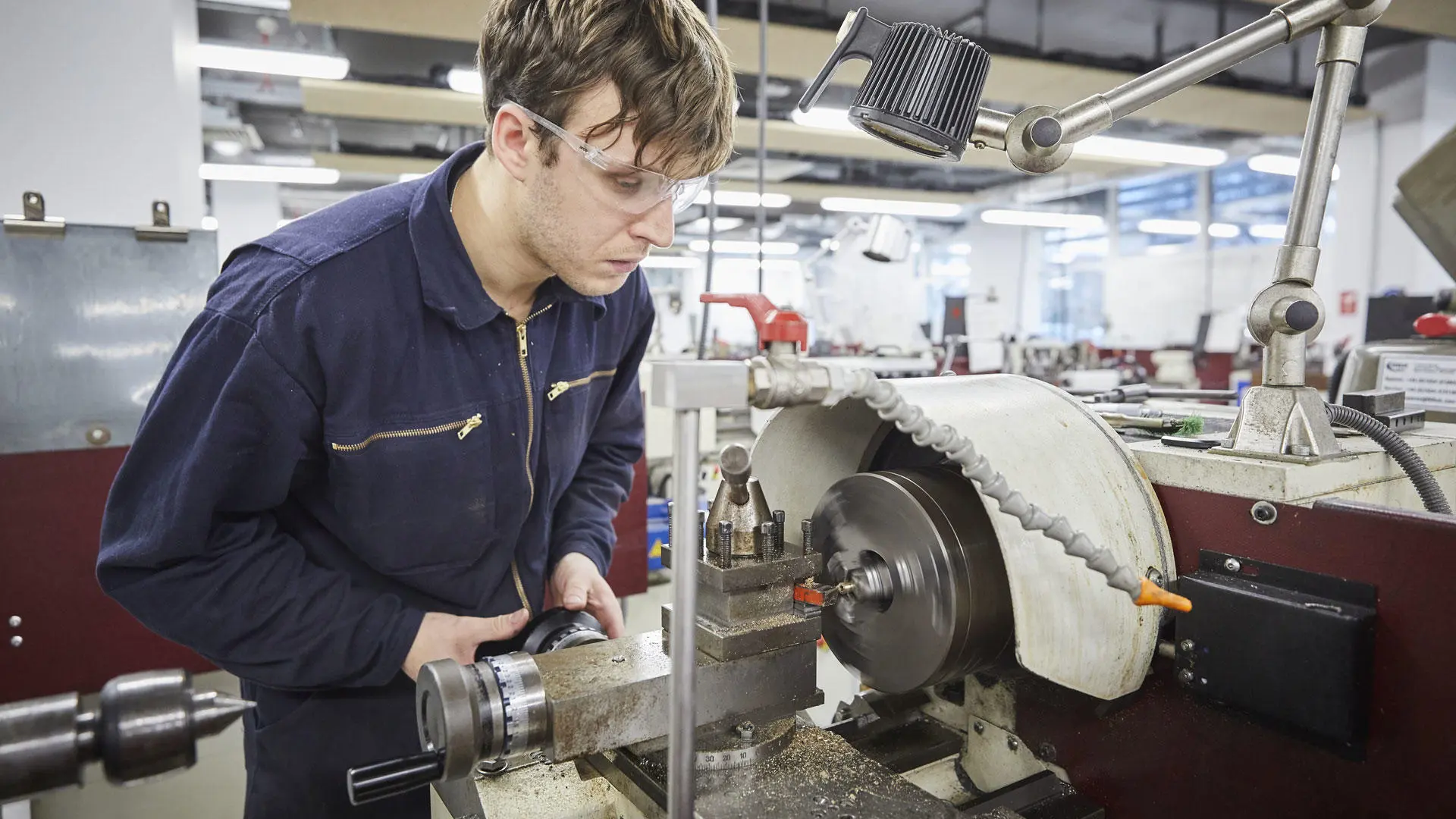 Engineer cadet in the marine engineering workshops