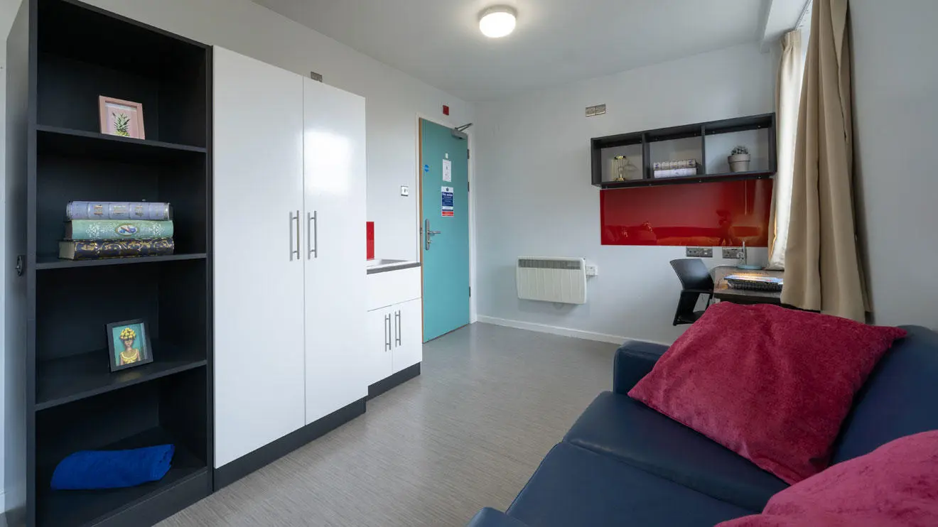 A student room in Chantry residence