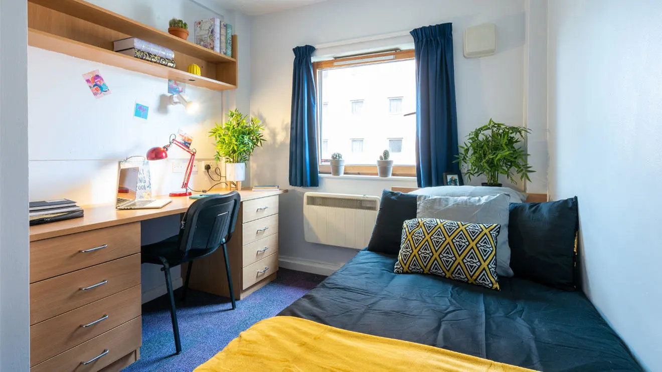 A student room in Deanery residence